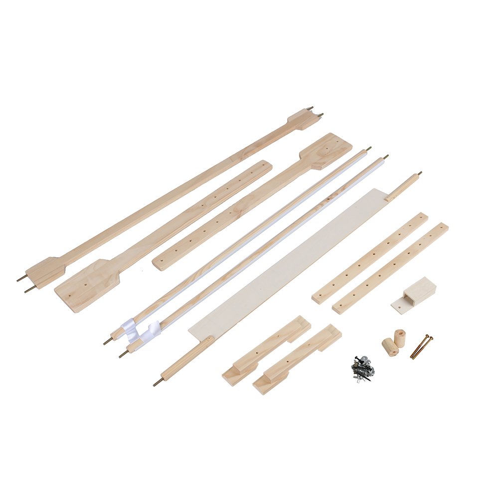 Ejoyous Métier Grand Cadre de Broderie sur Pied, Réglable 32CT Support de Sol de Broderie Cadre de Support en Bois pour Broderie Couture Point de Croix Projets de Tapisserie