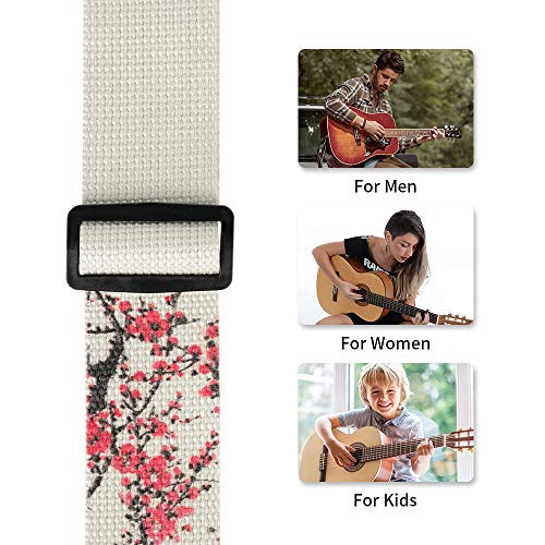 BestSounds Sangle de guitare classique en jacquard pour base de guitare, 100% coton avec extrémité en cuir véritable… - Les Beatles, Paul McCartney, John Lennon, RIngo Starr, George Harrison BestSounds Sangle de guitare classique en jacquard pour base de guitare, 100% coton avec extrémité en cuir véritable… – Image 6