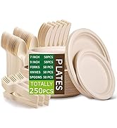 Paper Plates Heavy Duty,Paper Plates Set,Dinner Plates Set,Sugarcane Disposable Paper Plates Set ...