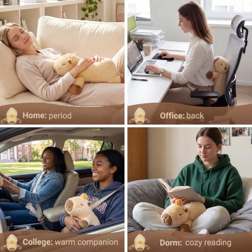 Image of Capybara Heating Pad Plush, USB Electric Heated Plush Cushion, Warm Gift for Women