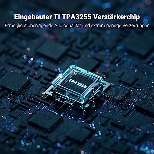 Fosi Audio V3 Mini Verstärker, 300Wx2 Stereo Verstärker Hifi mit TPA3255 Amp Chip & Austauschbare...