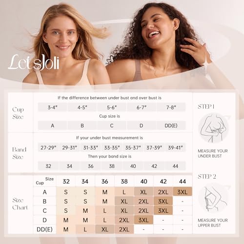 LetsJoli Wireless Seamless Bras for Women No Underwire Push Up Scalloped V Neck Full Coverage Support Bralettes Everyday Bras(Skin,XL - Image 6