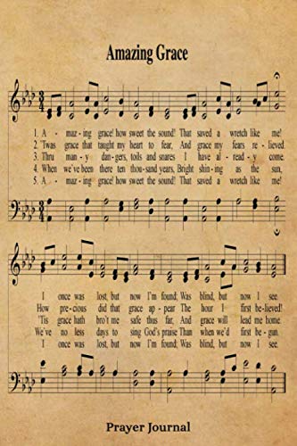 Carnet de notes spirituel avec hymne chrétien et 120 pages pour écriture de dévotion