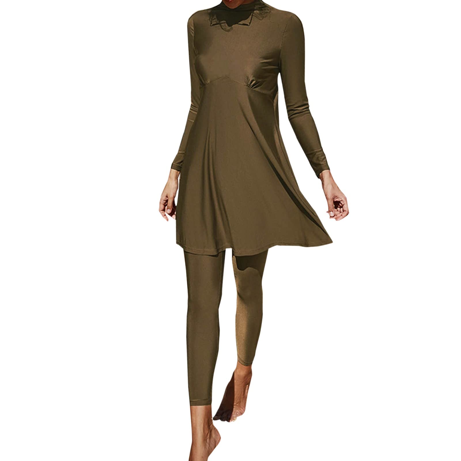 Fulidngzg Burchini Costume Donna Musulmana Beachwear Swimsuit Sportivo Costume da Bagno Musulmano Surf Burkini Top Musulmani Taglie Forti Costume Musulmano Modesto Full Cover