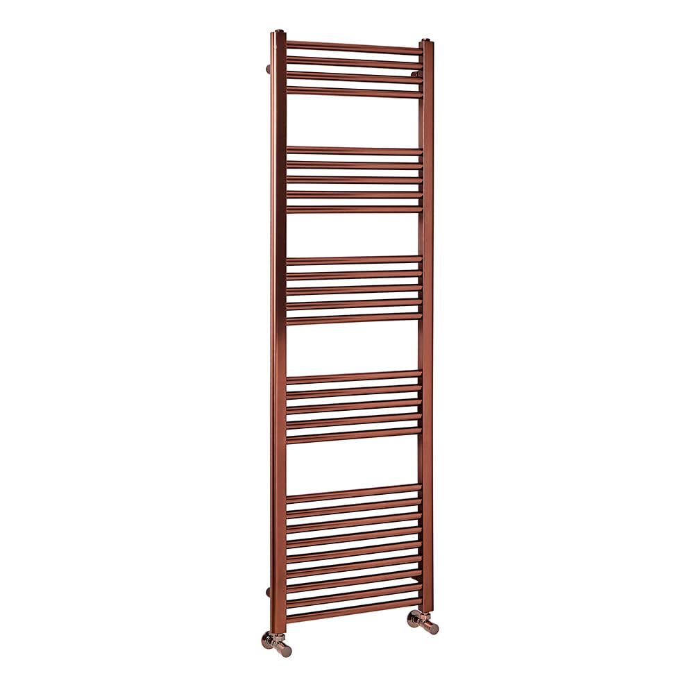 Milano Orelia Brushed Copper Flat Ladder Steel Heated Towel Rail - 1600mm x 500mm