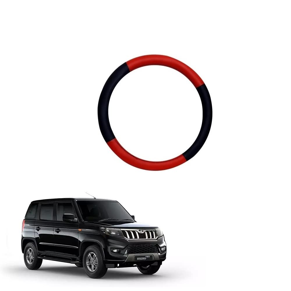 Car Steering Wheel Cover Red/Black Colour Suitable for Mahindra Bolero Neo-image-28