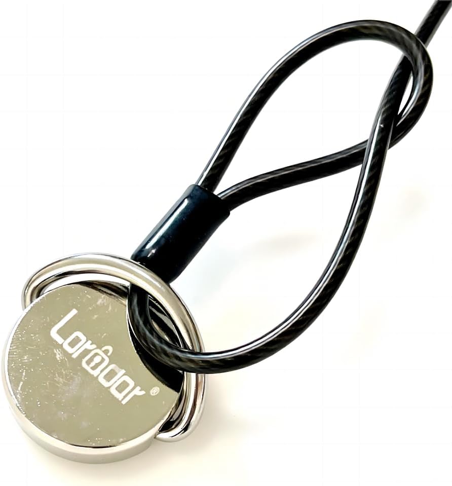 Miniatura 5 de LORADAR Placa base de anclaje de seguridad de acero inoxidable, ganchos de anillo D de anclaje de montaje en escritorio para cerraduras de cable