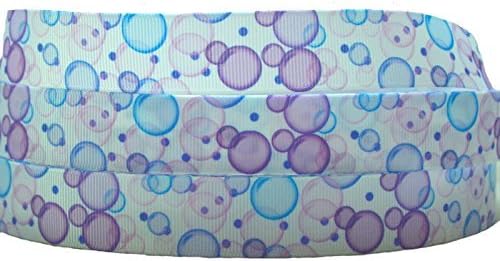 5 Yards Cute Bubble Pattern Design Grosgrain Ribbon 4 Crafts & Bow 7/8" Inch 22mm