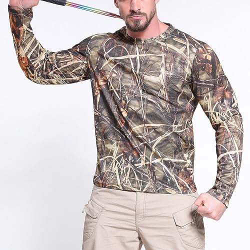 Generic Men'S Long Sleeve Sun Protection Shirts Lightweight Hunting Shirt Quick Dry Fishing Hoodie Summer Camouflage Shirts2