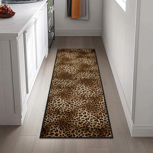 Tapete corredor animal print 2x6 pies marrón miniatura 4