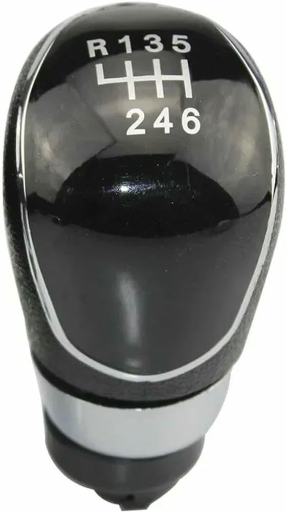 Gznbb 6 Speed Black Car Manual Gear Shift Knob Boot Cover Gaiter Lever Shifter Handle Stick, For Fiesta Mk7 For Focus Mk2 Fl 2008 2009 2010 2011