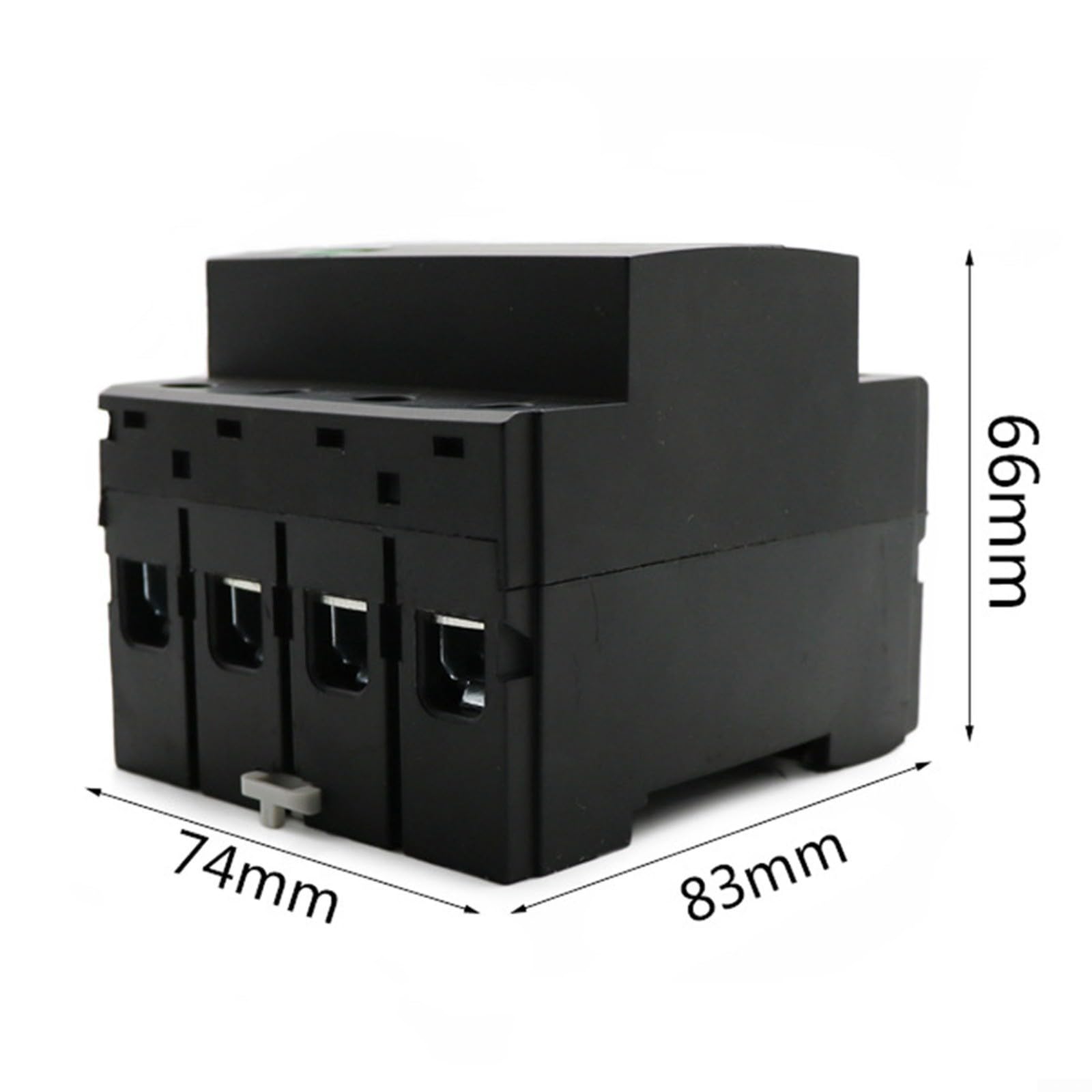 Interruptor de relé con temporizador inteligente, 4 P, 63 A, WiFi, control por aplicación, interruptor trifásico para domótica, negro (4P-63A)