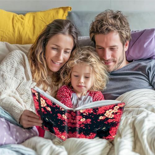Image of Photo Album 4x6 120 Photos with Strong Elastic Band, Cherry Blossom Cat | Large Capacity Premium Leather Picture Album, Portable Wallet Albums Photo Book for Family Anniversaries Wedding Baby