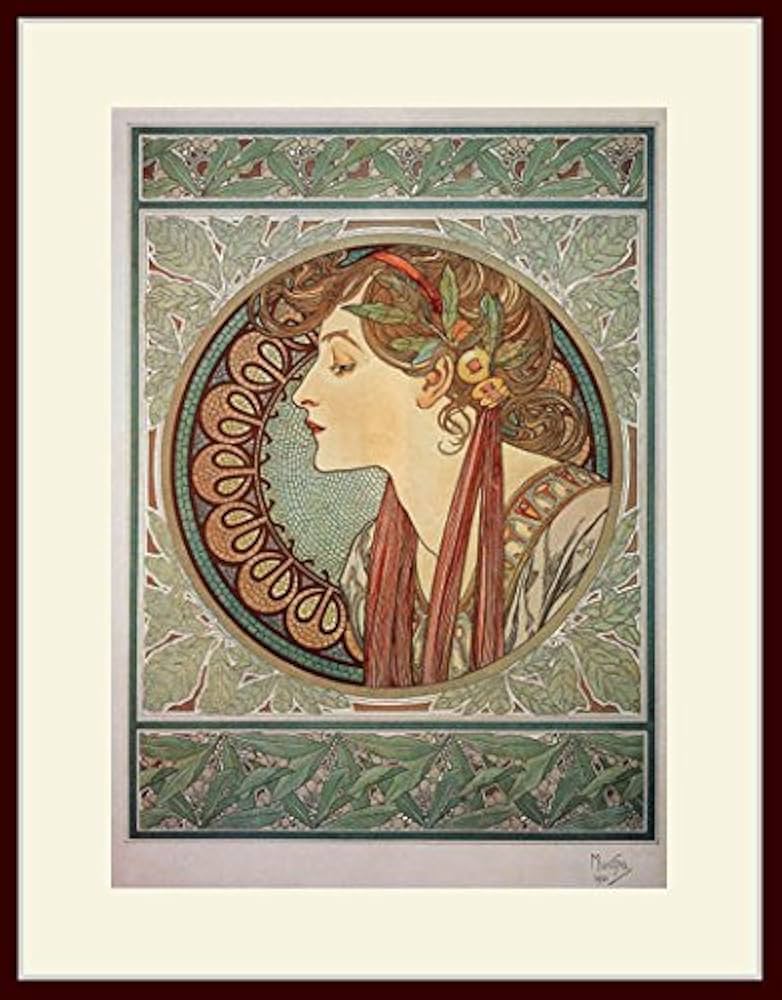 るりえ ミュシャ 月桂樹 額装複製画 Amazon.co.jp: ミュシャ・「月桂樹