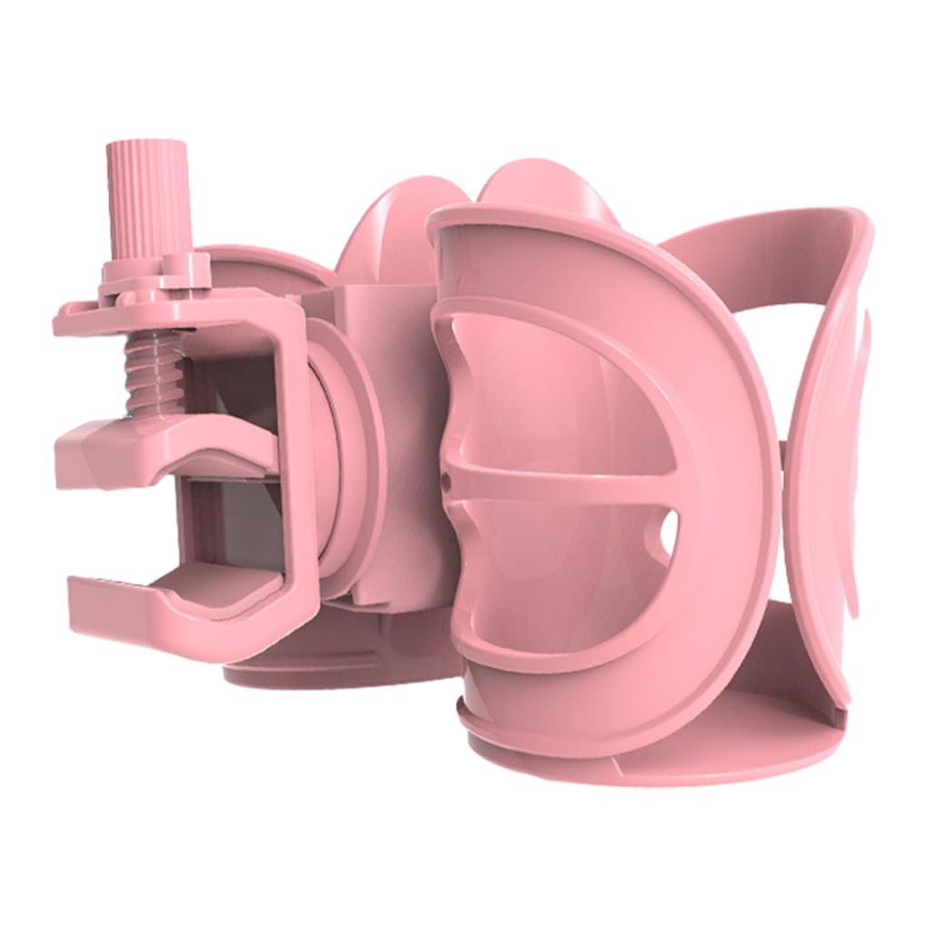YIXANNX Easy Installation And Sturdy Universal Pram Cup Holder For ABS Pushchair Stroller Cup Holder Pushchair, pink