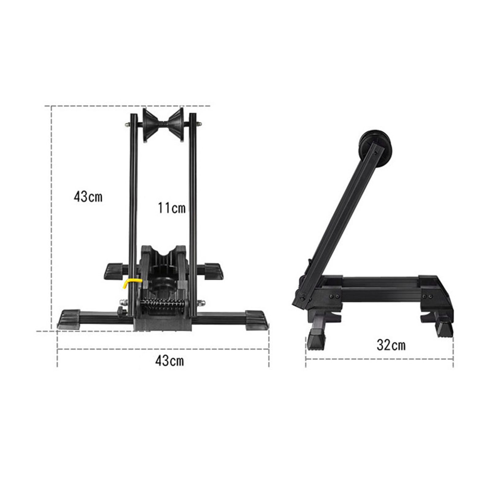 Rehomy Foldable Bike Stand, Metal Bicycle Rack for Mountain& Road Bicycles Storage, Wheel Holder Fit 20