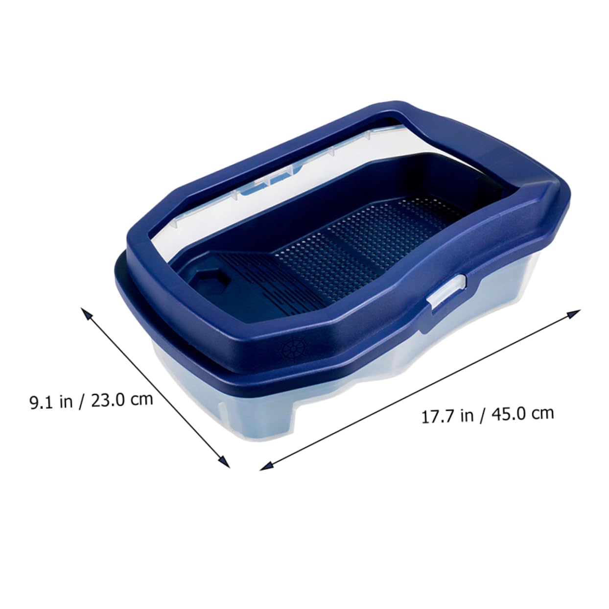 Vasca per Tartarughe in Plastica Piattaforma, Blu, 1 Pz | Doppia Struttura Vasca e Scomparto, Pulizia Semplice, Adatta per Deposizione e Alimentazione