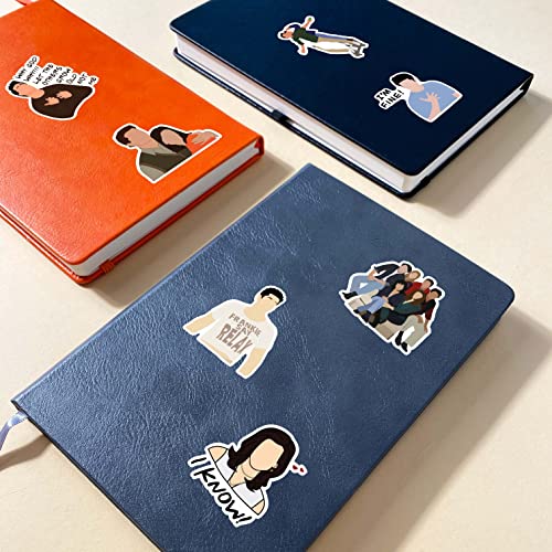 Image of CodersParadise Waterproof Friends-Themed Stickers - Residue-Free Vinyl Decals for Laptop, Journal, Bike Helmet, Diary, Guitar & Mobile Case (Pack of 52)