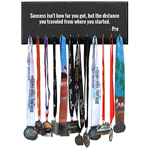 Success isn't how far you got, but the distance you traveled from where you started. -Pre - Running Medal Hanger - Black 12 Hooks