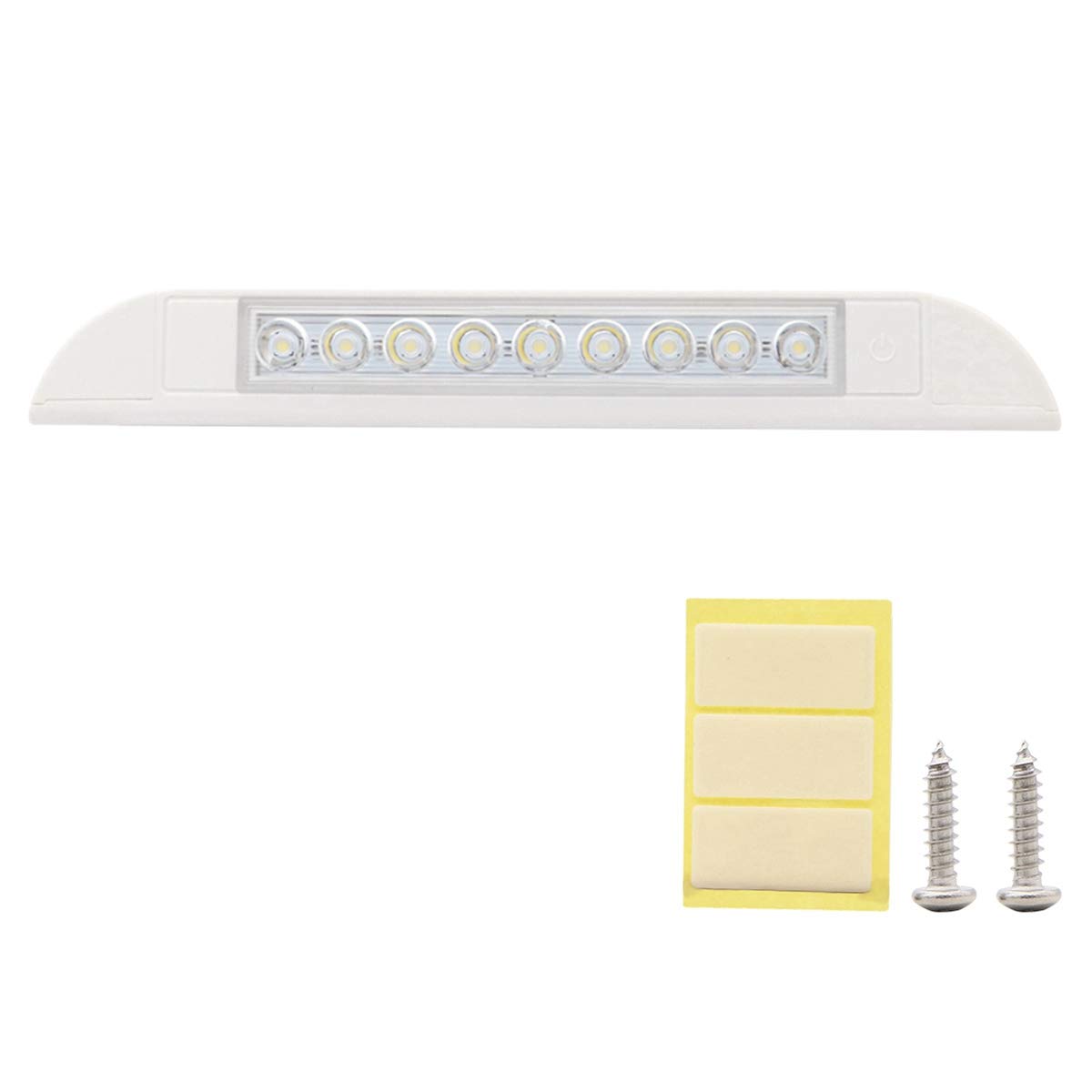 9 LED Luz de Toldo 12V 24V Impermeable 256 Mm Exterior Caravana Autocaravana de la LáMpara