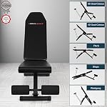 Ultrasport Hantelbank, multifunktional, klappbar, Flachbank, Sit Up Bank, 18 Fach verstellbar, wasserabweisend, fit,bauchtrainer, bis zu 500 Kg belastbar – Bild 3