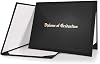 GradClassical Imprinted Diploma Cover 8.5x 11 Smooth Certificate Holder Black