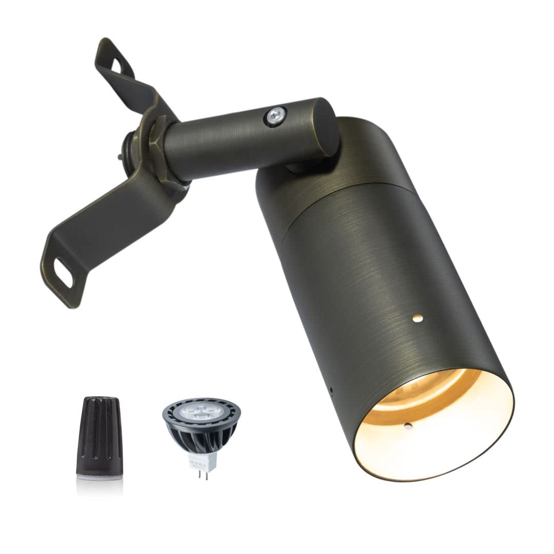 Gardenreet Brass Light 12V Low Voltage LED Outdoor Light Moon Light for Tree Garden Patio Architectural with 5W MR16 LED Bulb 2700K Warm White-image-35