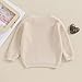 Karwuiio Toddler Baby Girl Boy Knit Sweater Long Sleeve Heart Sweater Infant Warm Fall Winter Pullover Sweatshirt Knitwear (Khaki Red Heart, 5-6 Years)