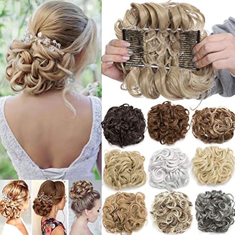 Real Thick Comb Clip Messy Curly Bun Extension Cover