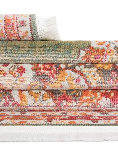 Tapete runner de 2 x 8 pies de Rugs.com verde miniatura 5