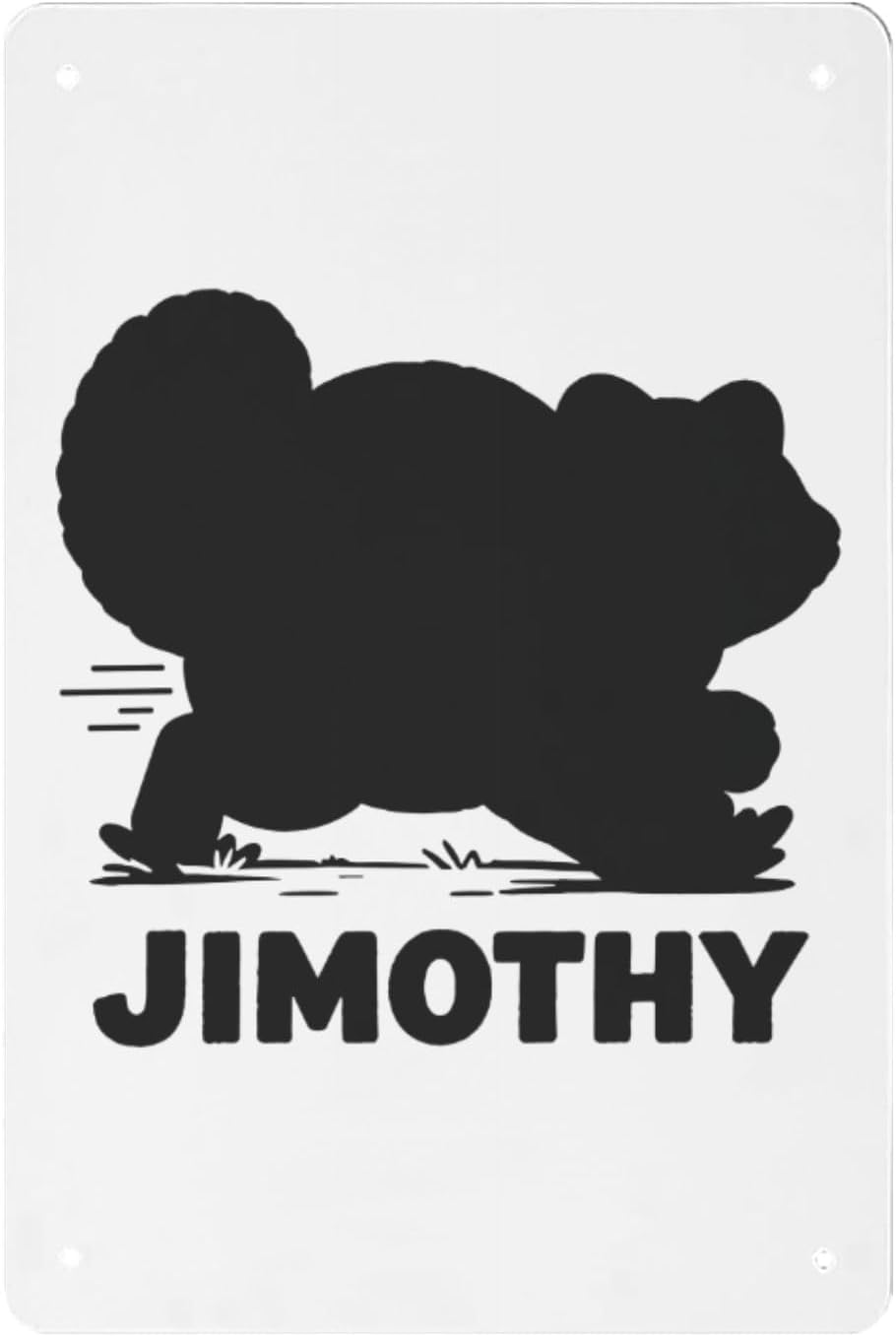 Jimothy Rock On Raccoon Trash Panda Viral Meme Signs Funny Bathroom Decor For Gaming Room