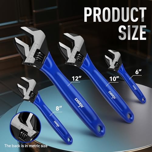 DISEN 4PCS Adjustable Wrench Set