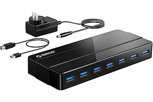 ORICO 7-Port USB 3.0 Hub with 12V Power Adapter