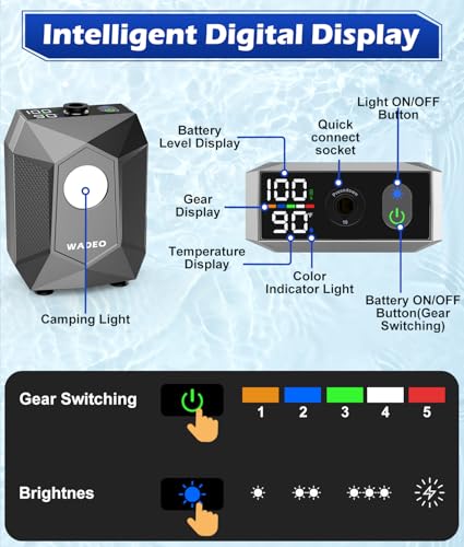 Douche de camping portable WADEO étanche IPX8 idéale pour randonnée et extérieur