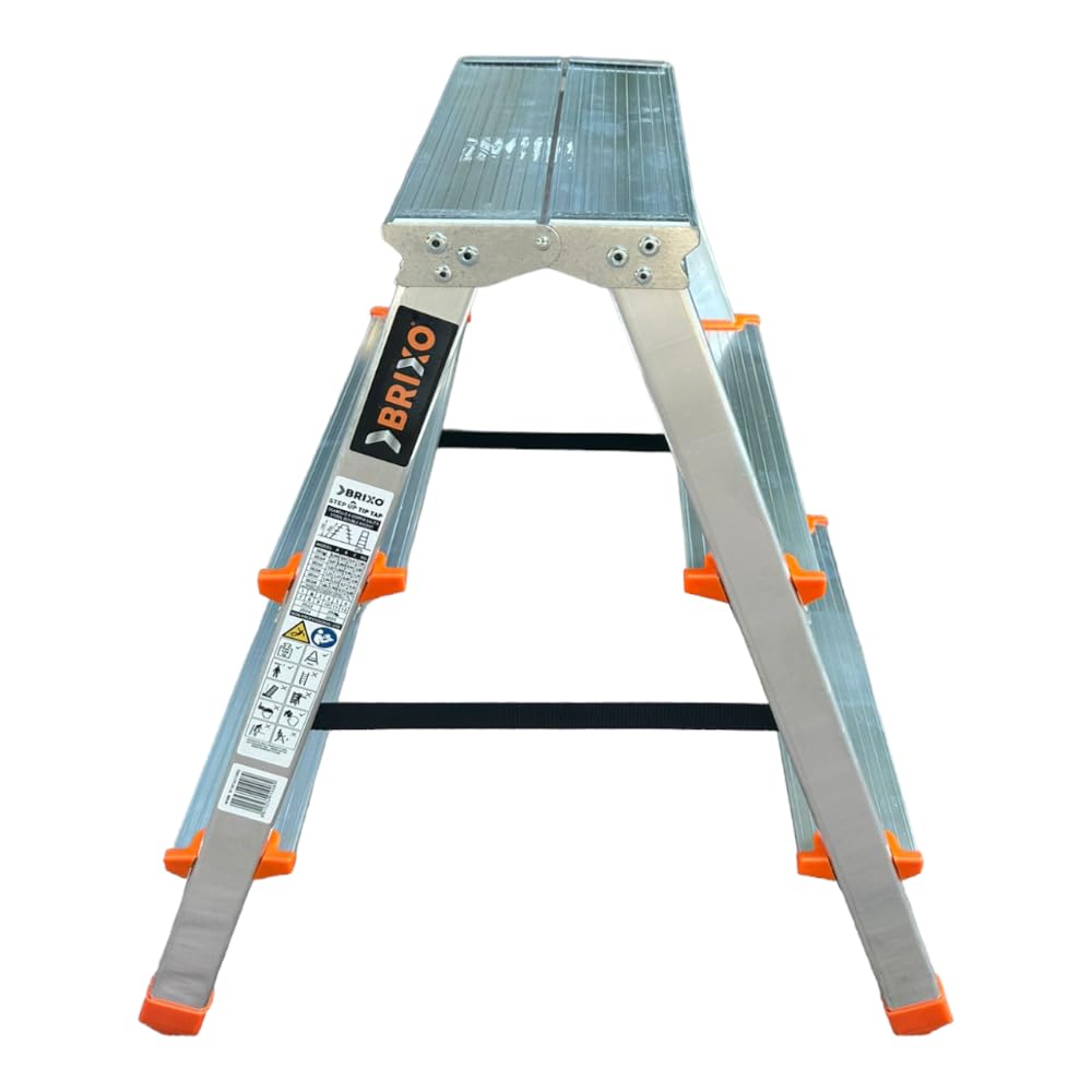 Taburete doméstico de aluminio con pies antideslizantes Tip Tap STEP-UP - 3 escalones
