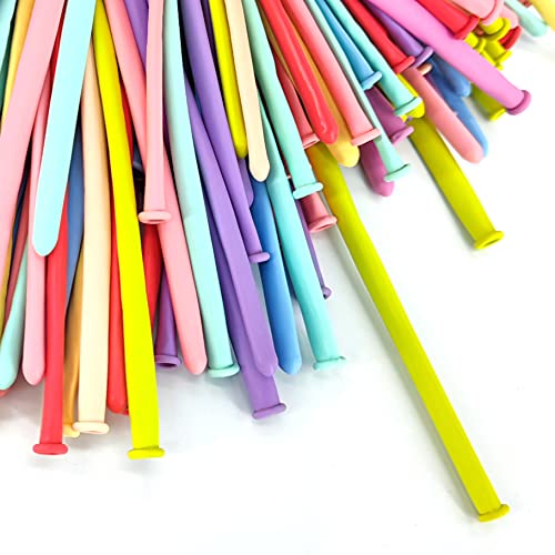 Image of Pastel Long Balloons Premium 260 Twisting Animals Magic Balloons for Birthday Kids Wedding Party Supply 100pcs (Pastel Multi)
