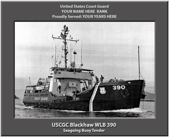 USCGC Blackhaw WLB 390 Personalized Canvas Print, Coast Guard Photo, 11x14 Inch, Personalized Name and Rank, Made in USA
