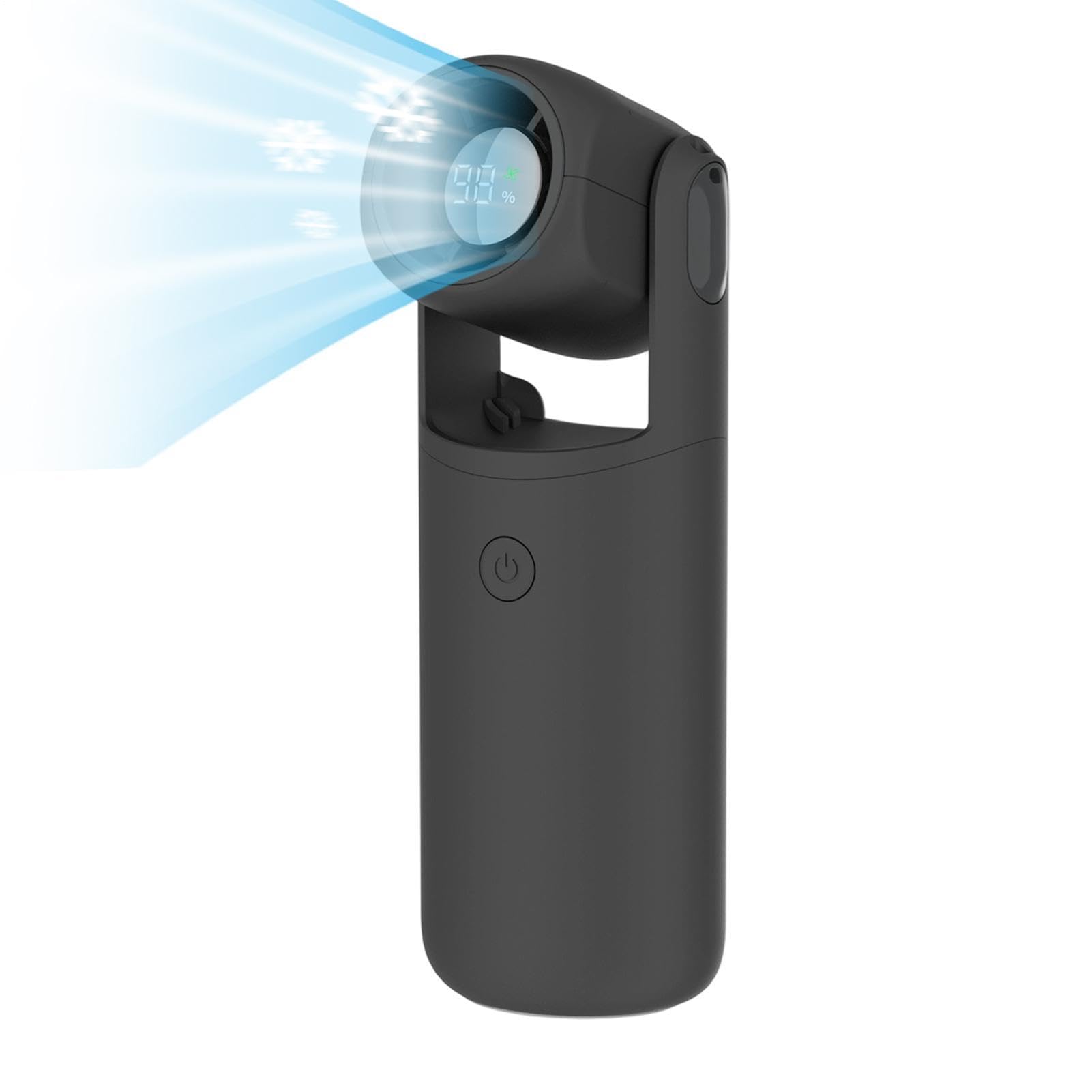 Ventilador de mano recargable mini y portátil con cinco velocidades para viajes y exteriores