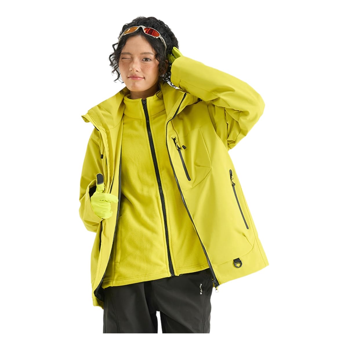 Chaqueta impermeable 3 en 1 cortavientos que soluciona el frío y la lluvia en montaña