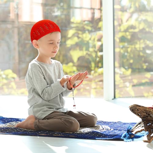 Image of Boyiee Kufi Hat for Men Muslim Knit Kufi Cap Crochet Beanie Skull Beanie African Hat for Men Women