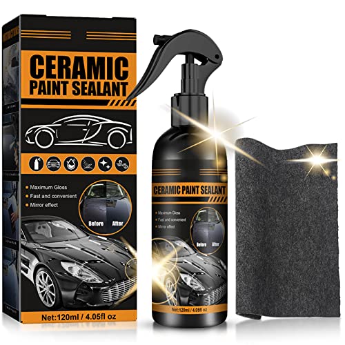 Rapid Ceramic Coating for Cars, Nano Ceramic Paint Sealant Polish Spray, Durable Shine and Protection Against Scratches Dust Acid Rain High Temperature