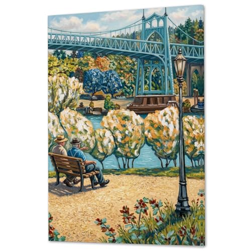 OnlyGifts The Bridge Of Memories Canvas Wall Art Printed Cityscape