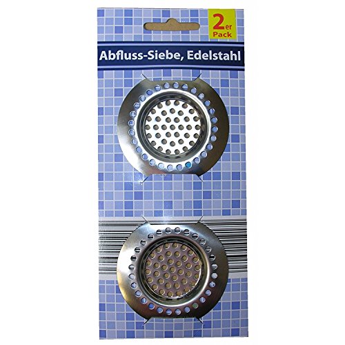 Preisvergleich Produktbild Set Abflusssiebe 63mm Edelstahl Spülbecken Haarsieb Waschbecken Ablauf Sieb (4 Stück Abflusssiebe)