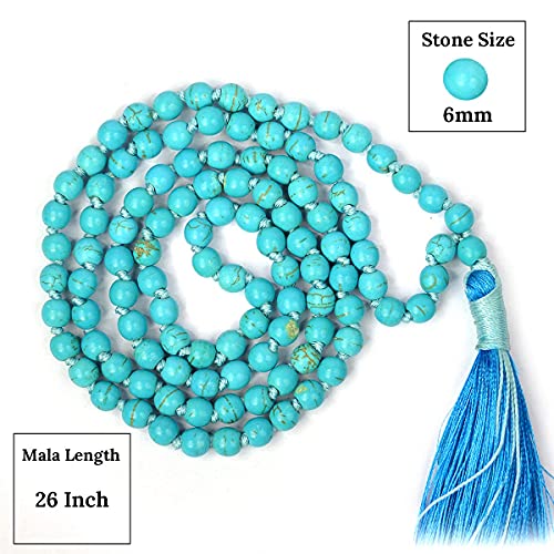 Image of Reiki Crystal Products Natural Reiki Feng-Shui Mala Necklace 6 mm Crystal Stone 108 Bead Jaap Mala for Men and Women