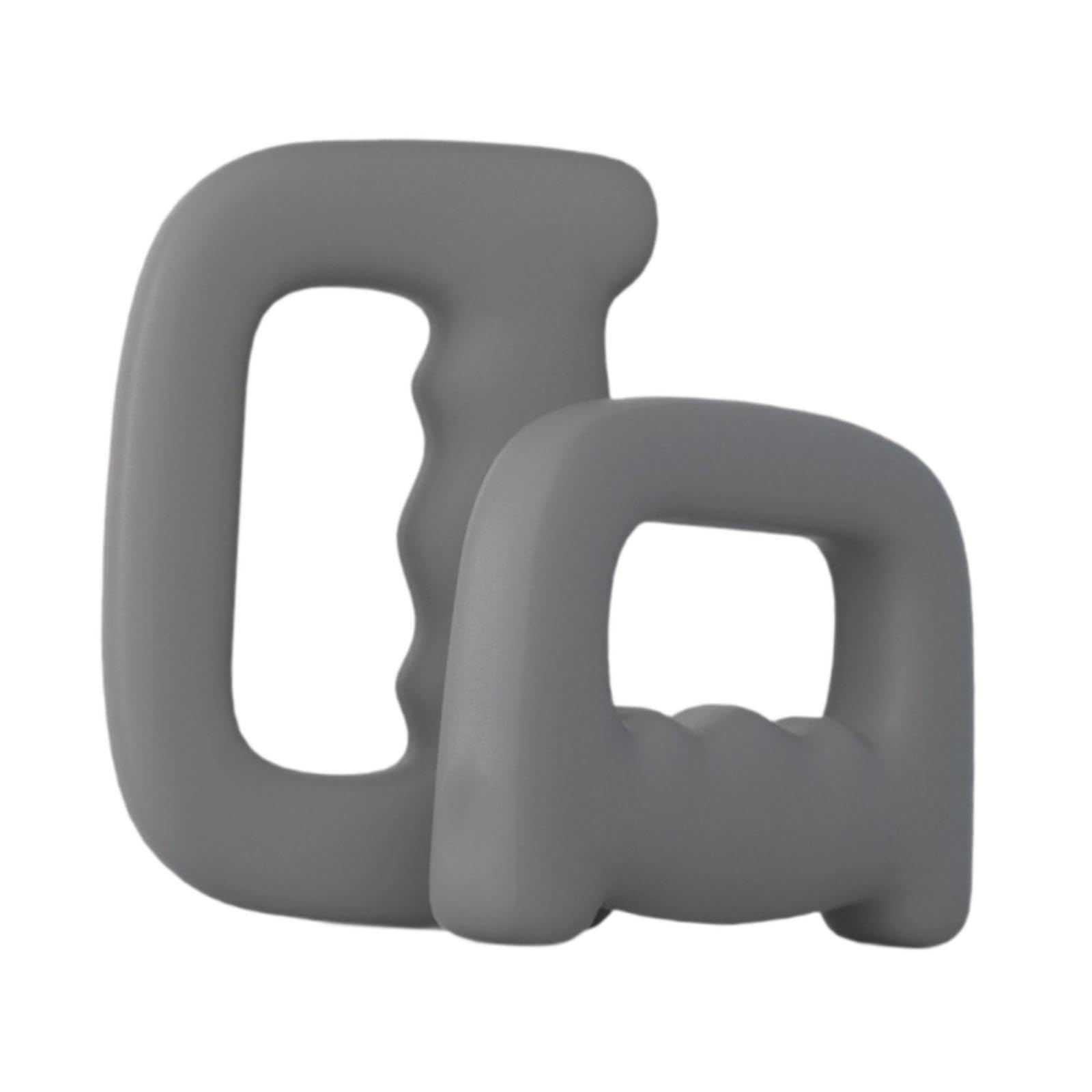 2 Pezzi Manubri Fitness Ergonomici Antiscivolo Ghisa Sagomata Impugnatura Nonslip Ideali per Allenamento Petto Braccia Spalle Curl Usati in Casa Uffic, Grigio 1.5 kg