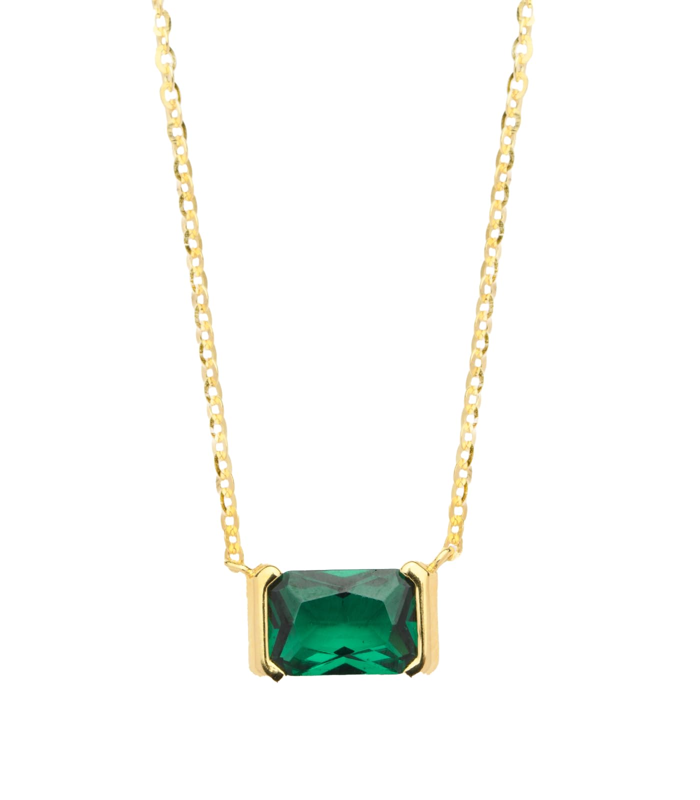 Gargi by P.N. Gadgil and Sons | 925 Sterling Silver | Gold Polish | Green Chain Pendant | Gift for Girlfriend, Women & Girls | With Certificate of Authenticity & Hallmark (B0D7TWF2R4) Amazon Price History, Amazon Price Tracker