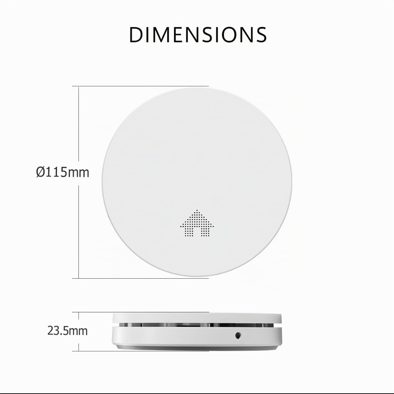 Détecteur de Fumée ELRO FS4610 | Le Détecteur de Fumée Le Plus Fin du Monde | Batterie 10 Ans | Conforme à la Norme Européenne EN14604 | Blanc | 1 Pièce