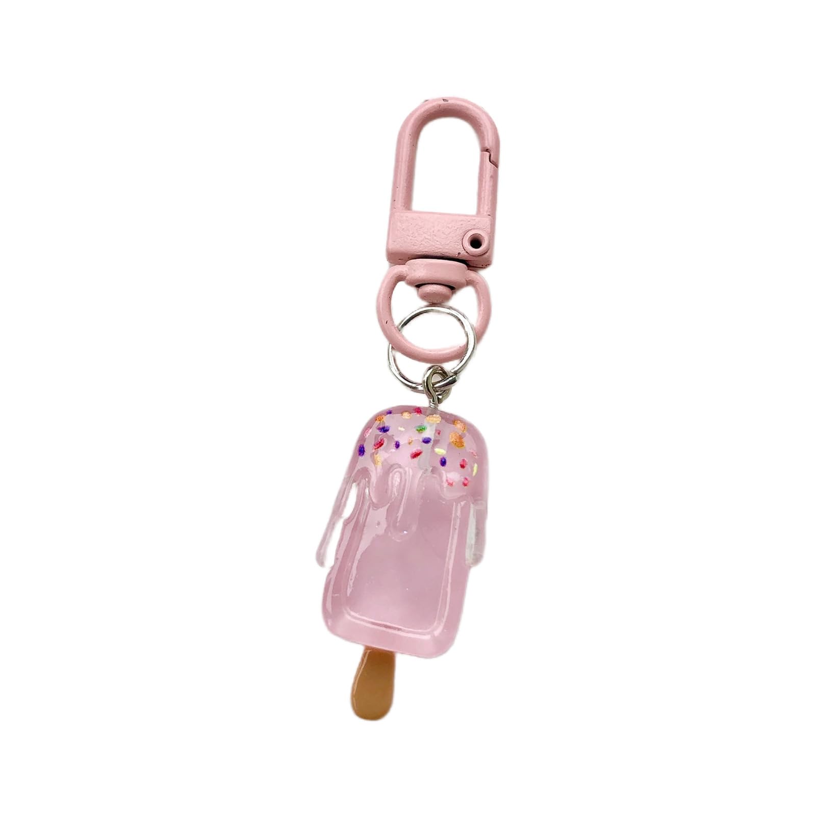 Bottone Artistic Ice Cream Keychain Vibrant Resin Accessory Versatile Phone Wallet Decors Youthful for Special Occasions Ice Cream Keychain Ornament