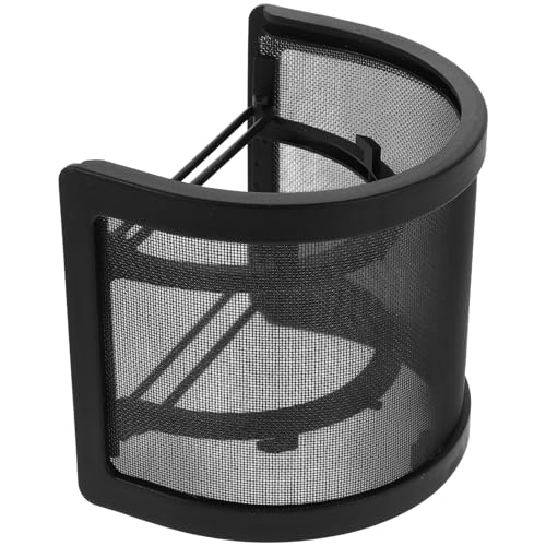 ERINGOGO Filtro Anti-pop Microfono in Metallo a Forma di U Grande Copertura Antivento per Microfono Vocale Schermo Antivento e Registrazione in Studio