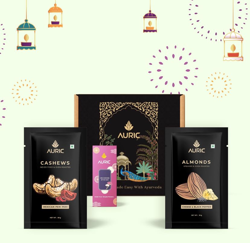 Auric Dry Fruit (Indian Cashews and California Almonds with Diya & Incense Stick) Gift Box, Ideal for Diwali & Festive Gifting, Hamper for Corporate Gifts, Family, Friends, Office Clients Occasion (B0DDXTNQVY) Amazon Price History, Amazon Price Tracker